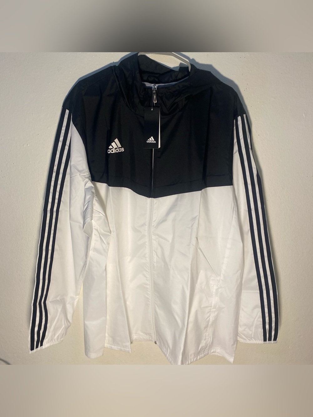 Adidas AFS Tiro Windbreaker Jacket Men’s Hooded Full-Zip Black White 2XL NWT